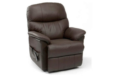 Lars Riser Recliner Dual Motor Leather Chair - Dark Brown